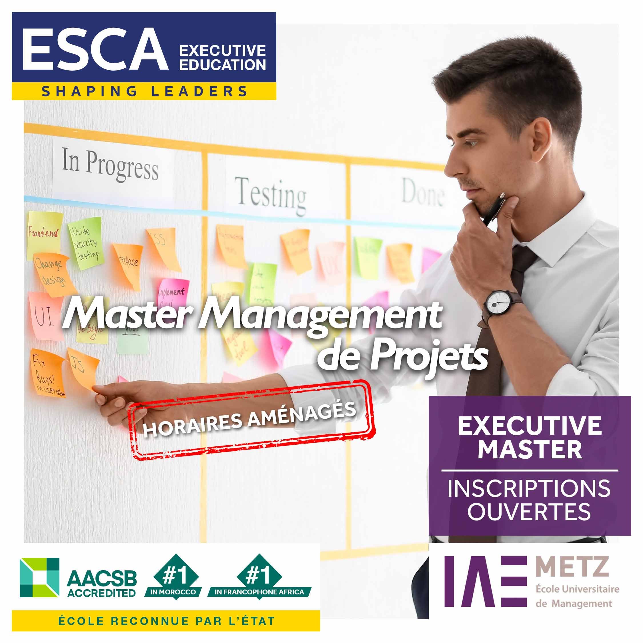 esca executive master management de projet